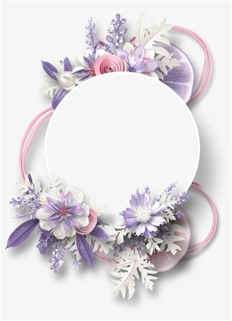 Download Silver frame mockup with pink and purple flower bouquet